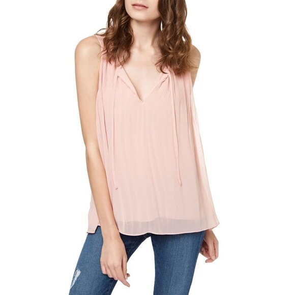 💕SANCTUARY💕 Chiffon Sleeveless A-Line Blouse ~ Chalk Pink Small S NWT - Picture 2 of 7